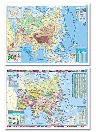 MAPA MURAL LAMINADO ASIA FIS/POL