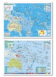 MAPA MURAL LAMINADO OCEANIA FIS/POL