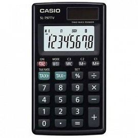 CALCULADORA CASIO 8 DIGITOS SL-797TV-BK