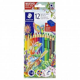 LAPICES DE COLORES STAEDTLER X 12 CARTON + SACAPUNTA