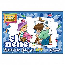 BLOCK P/DIBUJO EL NENE Nº 6 BLANCO X 24 HS 215436