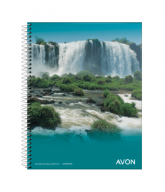 CUADERNO 16 X 21 C/ESPIRAL 84 HS AVON CUADRICULADO 103124