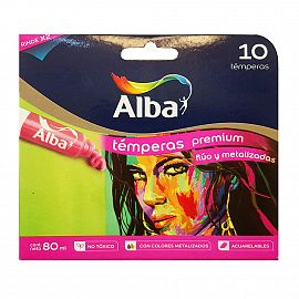 TEMPERA ALBA FLUORESCENTE 8 CC X 10 UN NARANJA 093