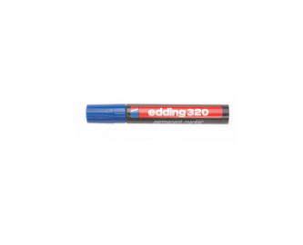 MARCADOR EDDING 320 INDELEBLE AZUL C/MET PTA CHANF RECARG.-003