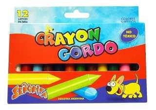 CRAYONES STA X 12 CERA GORDOS