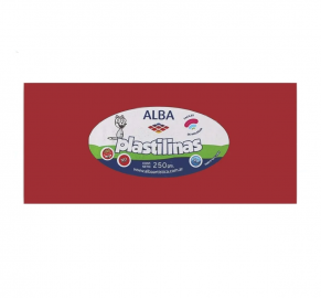 PLASTILINA ALBA BARRA 250 GRS ROJO