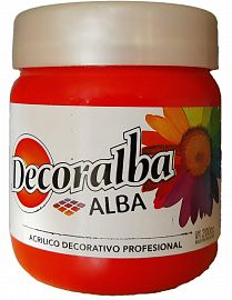 ACRILICO ALBA DECORALBA 200 ML ROJO 486