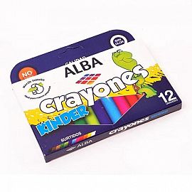 CRAYONES ALBA X 12 KINDER GRUESOS