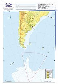 MAPA ESCOLAR Nº 5 ARGENTINA FISICO/POLITICO BICONTINENTAL X 20 UN M.C./ALFA