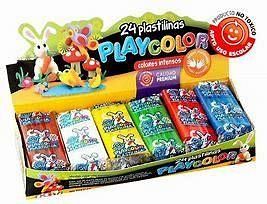 PLASTILINA PLAYCOLOR COLOR CAJA X 24 ROJO