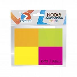 NOTAS AUTOADHESIVAS EZCO 38 X 50MM NEON 4 X 50 HS 980701