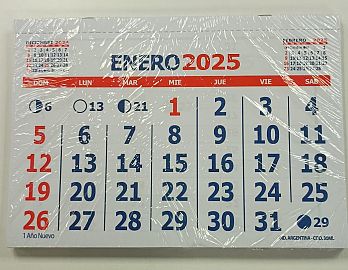 CALENDARIO MENSUAL Nº 30 X 10 (30ML)