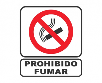 CARTEL PROHIBIDO FUMAR 22 X 28 CM