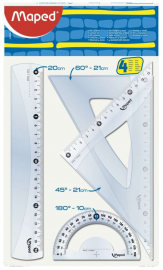 JUEGO DE GEOMETRIA MAPED 4 PIEZAS BOLSA 242820