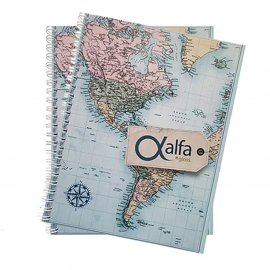 CUADERNO 16 X 21 ALFA 84 HS RAY C/ESPIRAL