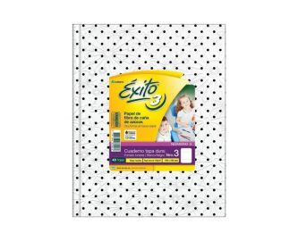 CUADERNO 19 X 24 EXITO LUNARES BLANCO/NEGRO 48 HS RAY T/D Nº 3