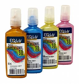 PINTURA DIMENSIONAL EQ METALIZADA X 40 ML COL .VS