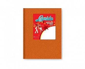 CUADERNO T/C 50 HS LAPRIDA ARAÑA NARANJA RAYADO 613030