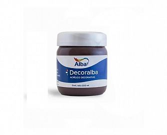 ACRILICO ALBA DECORALBA 200 ML NEGRO 480