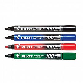 MARCADOR PILOT SCA-100 PERMANENTE NEGRO PTA. RED.