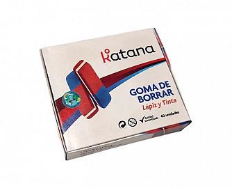 GOMA DE BORRAR KATANA LAPIZ/TINTA X 40 UN-514101