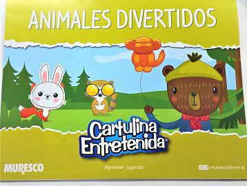 BLOCK CARTULINA ENTRETENIDA 32,5 X 25 CM X 20 HS ANIMALES DIVERTIDOS