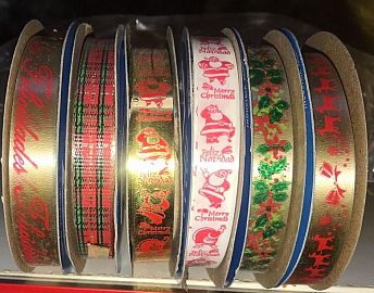 CINTA REGALO 10 MM X 10 MTS FANTASIA NAVIDAD