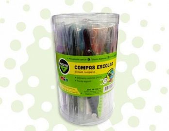 COMPAS PIZZINI ESCOLAR SCHOOL PLASTICO BLISTER  PK120X1