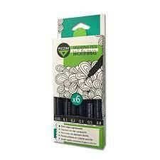 MARCADOR PIZZINI ESTILOGRAFICO X 6 DRAWING PEN ART.DPX6