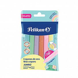 CRAYONES PELIKAN JUMBO TRIANG PASTEL X 6 - L50600621