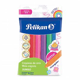 CRAYONES PELIKAN JUMBO TRIANG GLITTER X 6 - L50600624