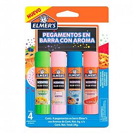 ADHESIVO ELMER´S PEGAMENTO EN BARRA C/AROMA  X 4  2170381