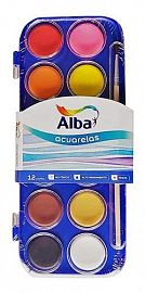 ACUARELA ALBA ESTUCHE X 12 COL + PINCEL