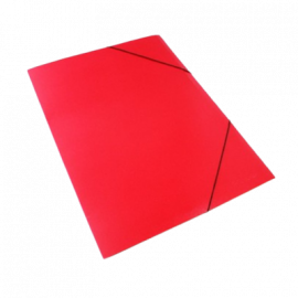 CARPETA 3 SOLAPAS C/ELASTICO A4 PLASTIFICADA ROJO-