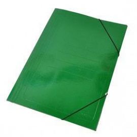 CARPETA 3 SOLAPAS C/ELASTICO A4 PLASTIFICADA VERDE-