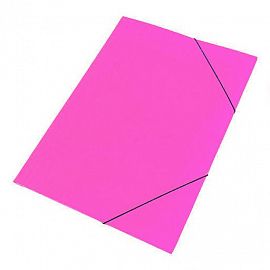 CARPETA 3 SOLAPAS C/ELASTICO A4 PLASTIFICADA ROSA-