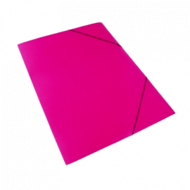 CARPETA 3 SOLAPAS C/ELASTICO A4 PLASTIFICADA FUCSIA-