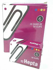 CLIPS METAL Nº6 X 10 CAJAS HEPTA