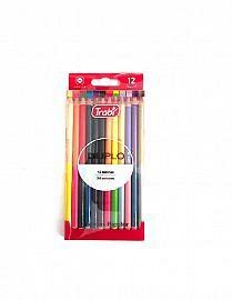 LAPICES DE COLORES TRABI DOBLE COLOR X 12 METAL/FLUO/PASTEL-TR7905