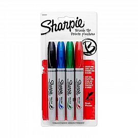 MARCADOR SHARPIE BRUSH X 4 BLISTER 1810701