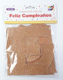 COTILLON BANNER F.CUMPLEAÑOS ROSA GOLD (BAFC088)