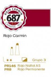 OLEO ALBA 687 ROJO CARMIN 60 ML GRUPO 3