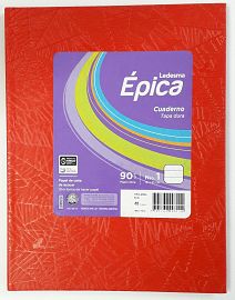 CUADERNO T/D 48 HS L. EPICA ARAÑA ROJO 90 GRS RAYADO -105847