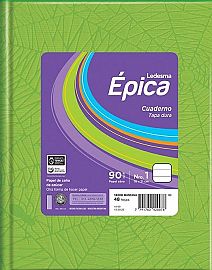 CUADERNO T/D 48 HS L. EPICA ARAÑA VERDE MANZANA 90 GRS RAYADO -105848