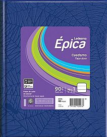 CUADERNO 19 X 24 LINEA EPICA ARAÑA AZUL 48 HS RAYADO T/D Nº 3-105851