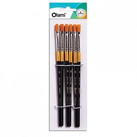 PINCEL ESCOLAR SET Nº5  X 6 CHATO OLAMI PL140-5