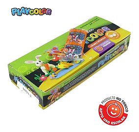 PLASTILINA PLAYCOLOR COLOR CAJA X 24 NARANJA