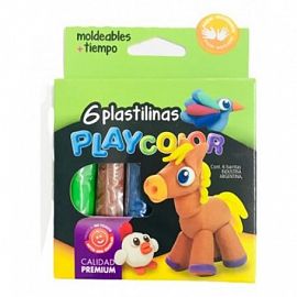 PLASTILINA PLAYCOLOR EN BARRITAS SURT.X 6