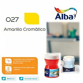 TEMPERA ALBA CROMATICA POTE X 100 ML AMARILLO 027