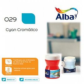 TEMPERA ALBA CROMATICA POTE X 100 ML CYAN 029